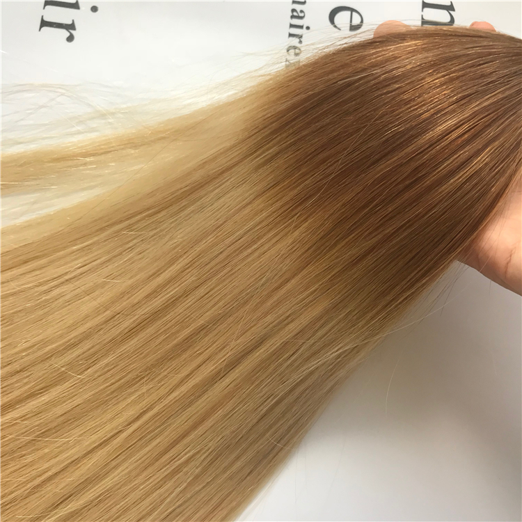 Top quality product Full cuticle hair extensions: balayage nano ring hair H56